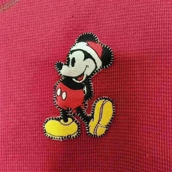 Disney Store Size Large House Of Mickey Mouse Henley Waffle Shirt Embroidery - Picture 6 of 8